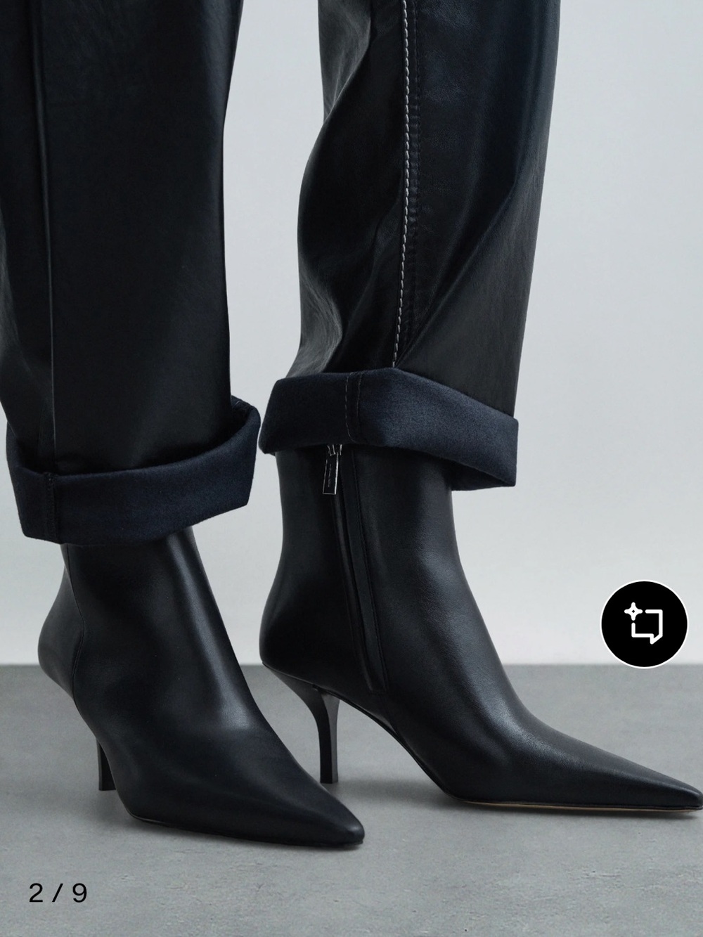 Michael Kors Selina Black Pointed Toe Stiletto Ankle Boots
